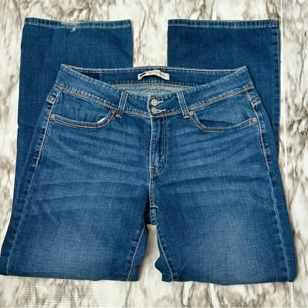 Levi's 529 Denim Blue Boot Cut Jeans Curvy Bootcut Cowgirl Cowboy Western Cute